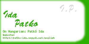 ida patko business card
